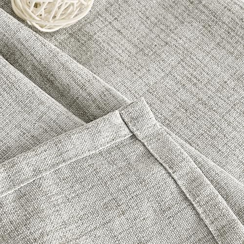 YoungsTex Dark Grey Linen Curtains 80 Inch Length 2 Panels - Image 5