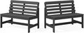 SERWALL Outdoor Bench, All Weather HDPE Outdoor Benches, 2-Person Armless Porch by SERWALL