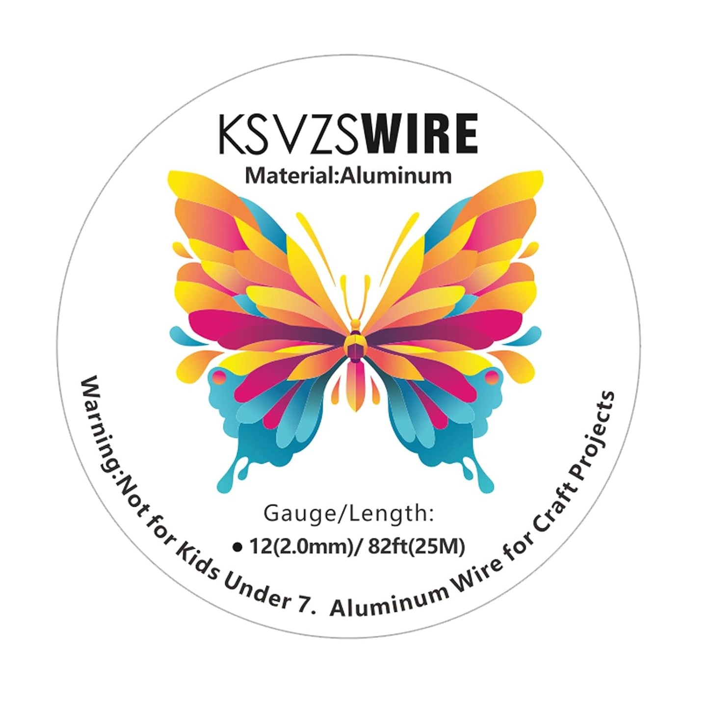 12 Gauge(2.0mm) Aluminum Wire 82 Feet(25M) KSVZS Bendable Metal Wire for Crafts, Sculpting, Armature, Jewelry Making【3-in-1】+18Gauge(1.0mm) 32.8Ft(10M)+1 Pliers(Silver)