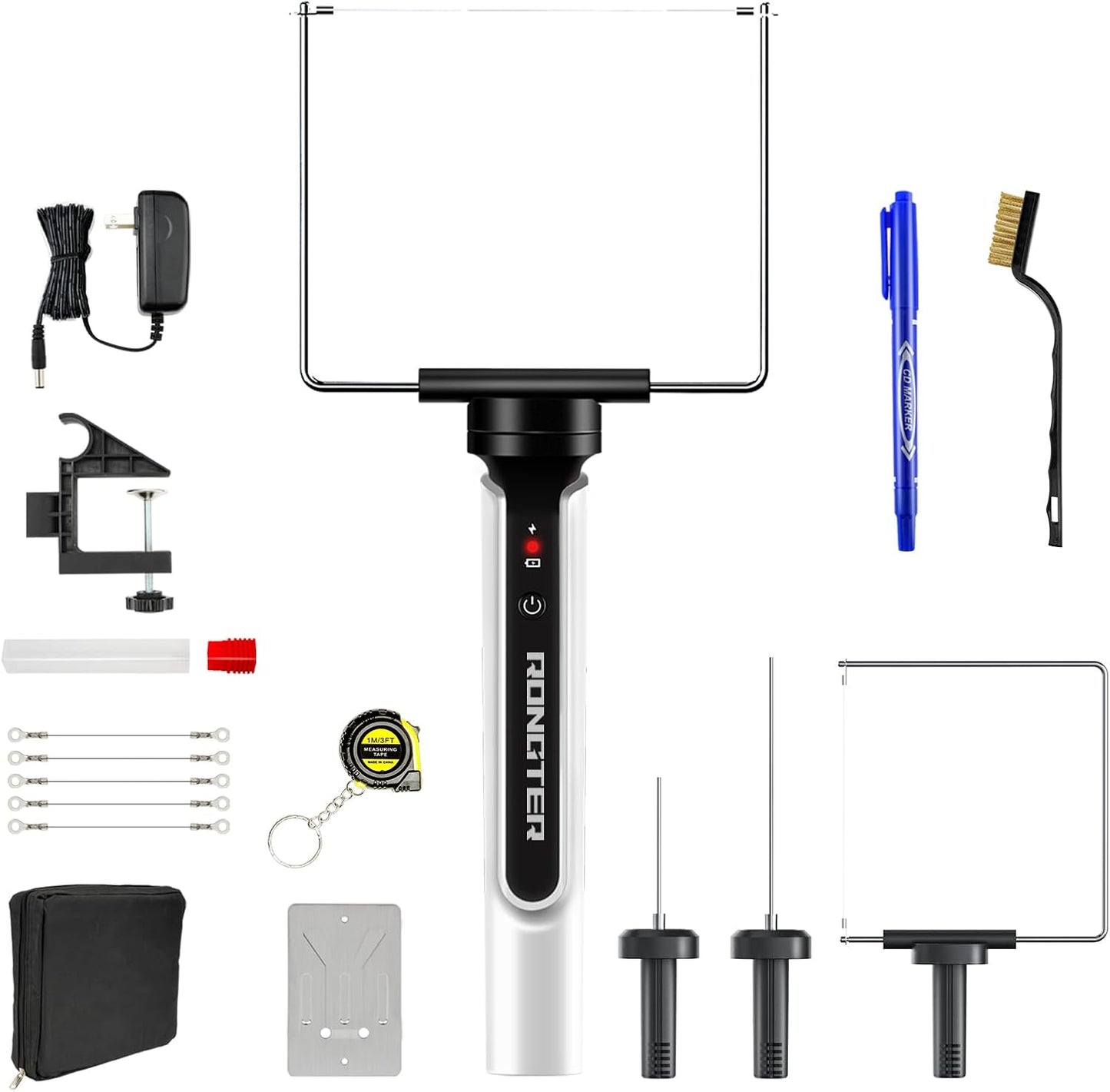 4 in 1 Hot Wire Electric Foam Cutter kit, Styrofoam Cutting Tool 15W/ 6V, Heated Foam Carving Knife Kit. (Bagged White)