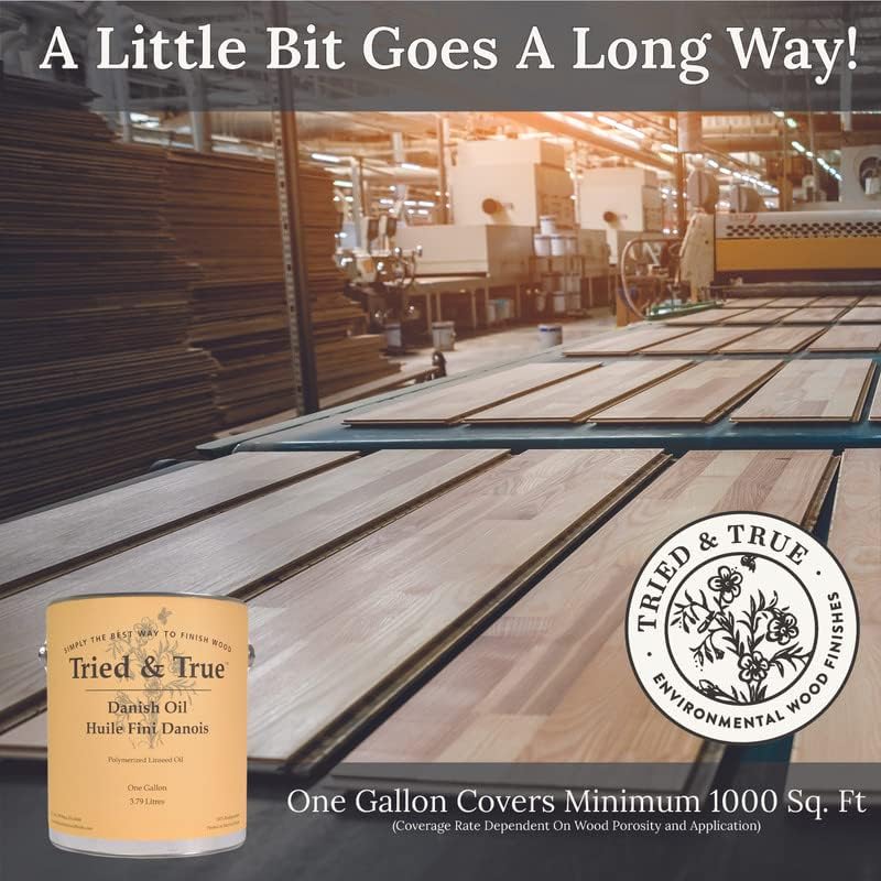 Tried & True Superior Varnish Oil Wood Finish, Pint - Natural Pine Resin & Linseed Oil, Ideal for Interior Furniture, Tables, Countertops - Non-Toxic, Scratch Resistant & Durable