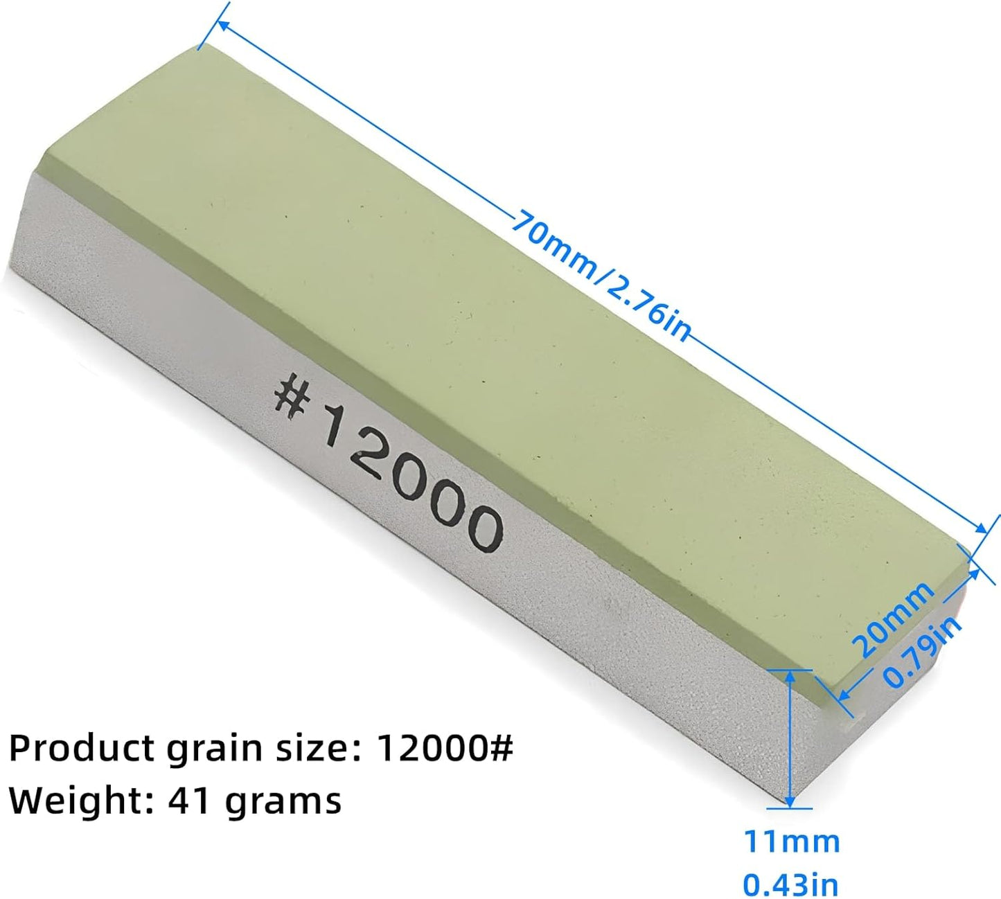 Small Travel-Portable Diamond Resin Sharpening Stone - 12000 Grit Whetstone Knife Sharpener
