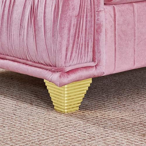KEIKI 84" Luxury Oversized Velvet Chesterfield Sofa - Image 6
