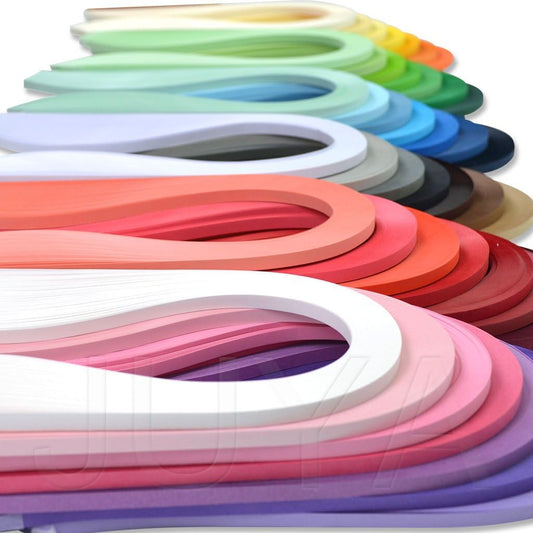 JUYA Single Color Paper Quilling Strips Set 42 Colors 100 Strips per Pack 2/3/5/7/10 mm Width Available 42 colors, width 7 mm (0.28 in)