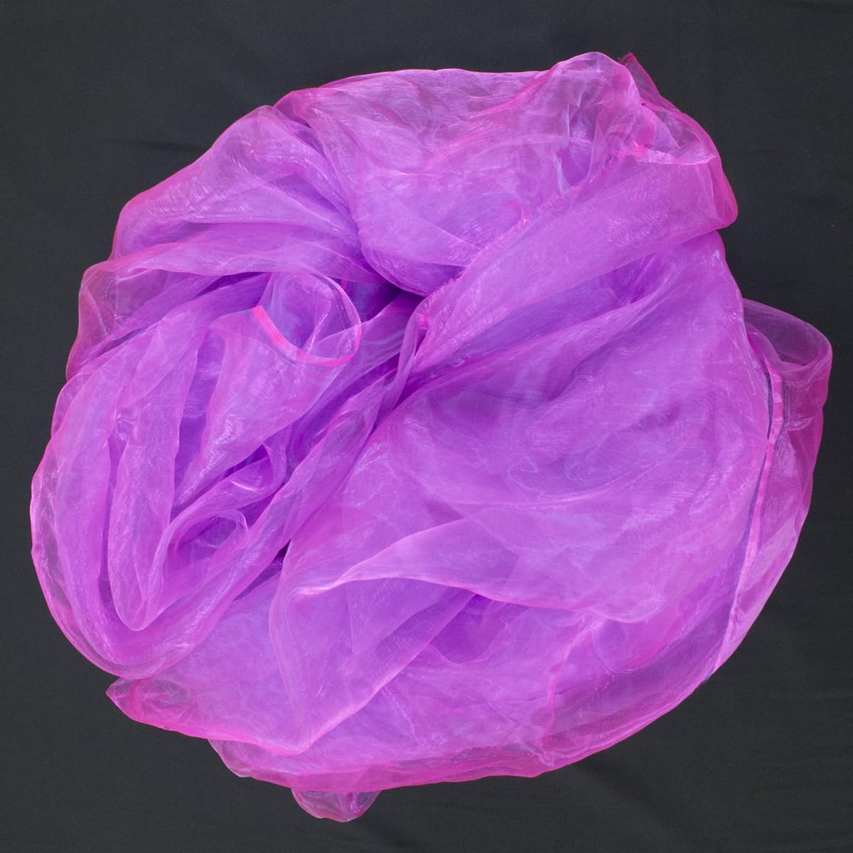 Two-Tone Iridescent Holographic Organza Fabric - 5.5 Yards by The Yard | Lightweight Sheer Tulle | for Wedding Dresses, Party Decor, DIY Crafts, Shiny Backdrops(Magenta with a hint of Blue)