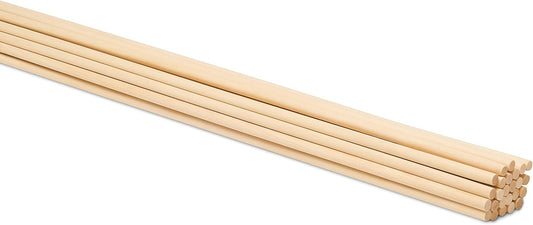 Dowel Rods Wood Sticks Wooden Dowel Rods - 5/16 x 48 Inch Unfinished Hardwood Sticks - for Crafts and DIYers - 25 Pieces by Woodpeckers