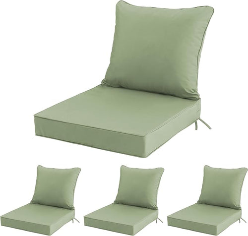 24x24 Inch Outdoor Chair Cushions Set of 4, Patio Furniture Cushions by Unknown