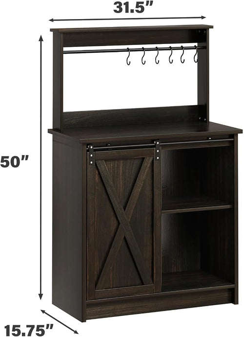 4ever2buy Farmhouse Coffee Bar Cabinet - Image 2