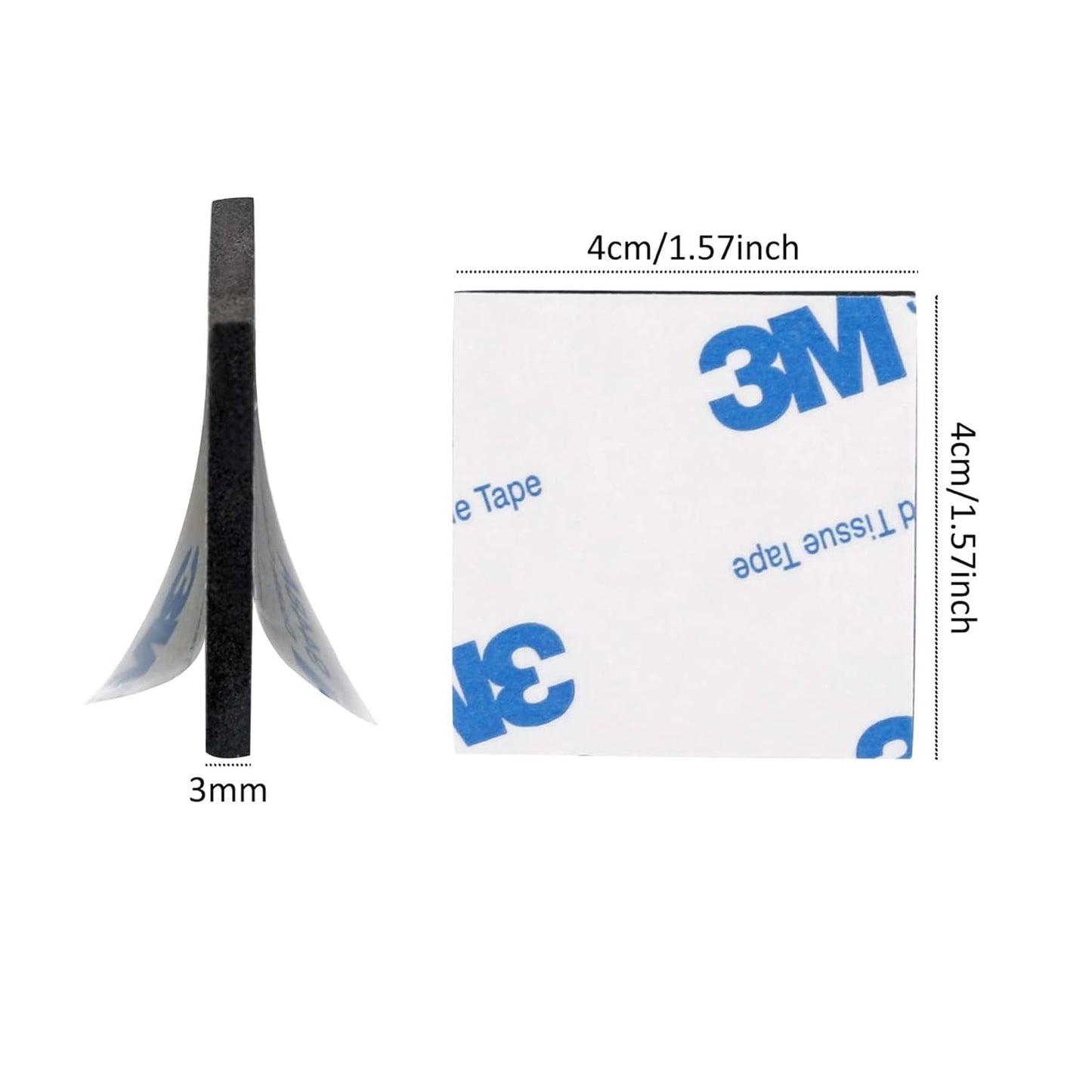UPINS 60 Pack Double Sided Foam Tape Square Self-Adhesive Foam Tape Black Strong Sticky Pads for DIY Art Crafts Supplies