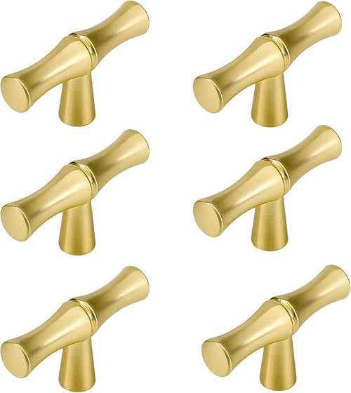 6pcs Bamboo Shape Solid Zinc Alloy Cabinet Knobs Handle pulls, Dresser Drawer by MARGUERASW