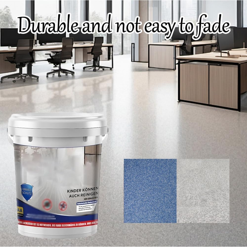 Louis Forest Epoxy Floor Paint, High-Gloss Marble Effect Epoxy Floor Coating (Blue-B,1pcs)