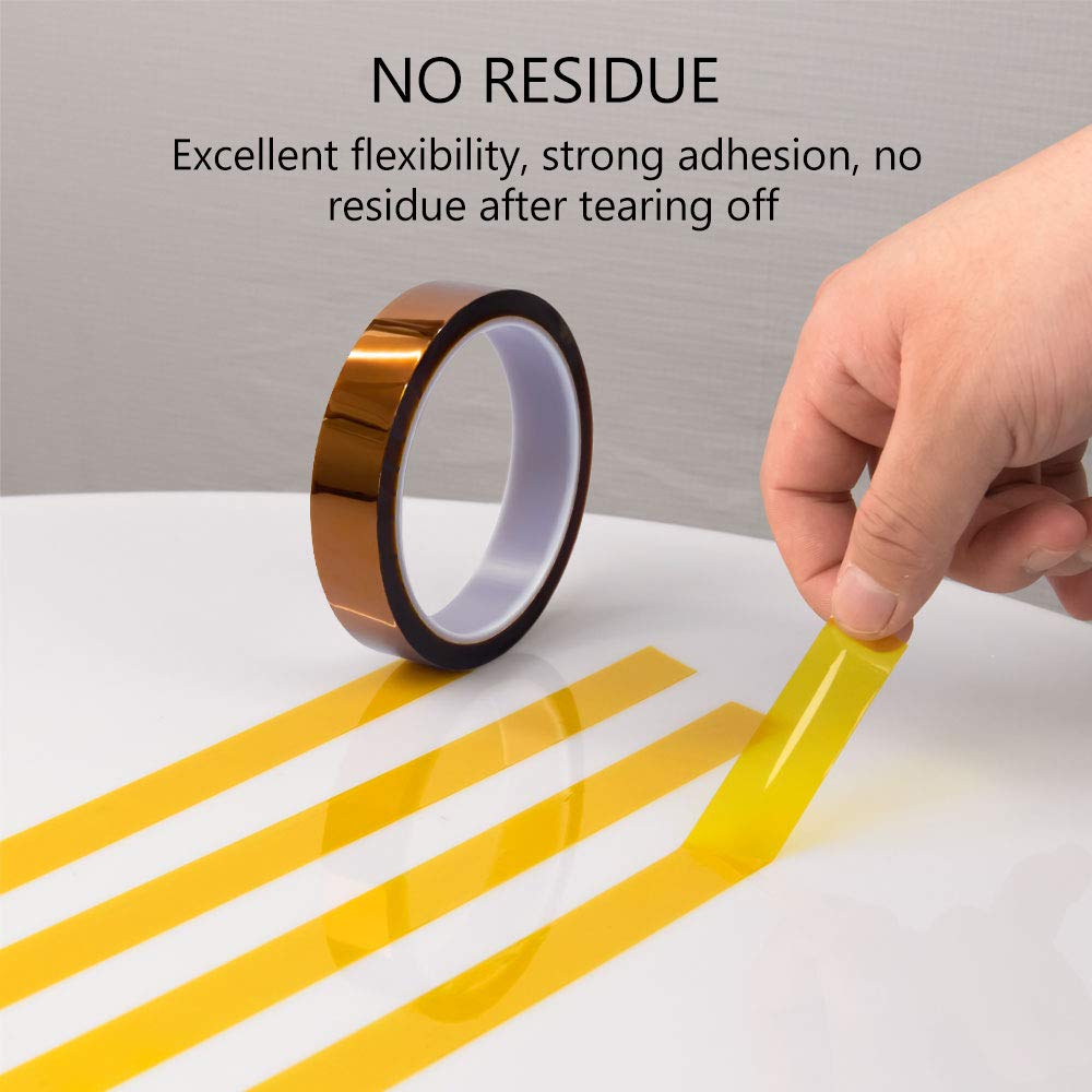 MYJOR Heat Tape, High Kapton Tape, Used to Protect CPU and 3D Printer Work Surface, PCB Circuit Board Professionals (4" x 108ft-1)
