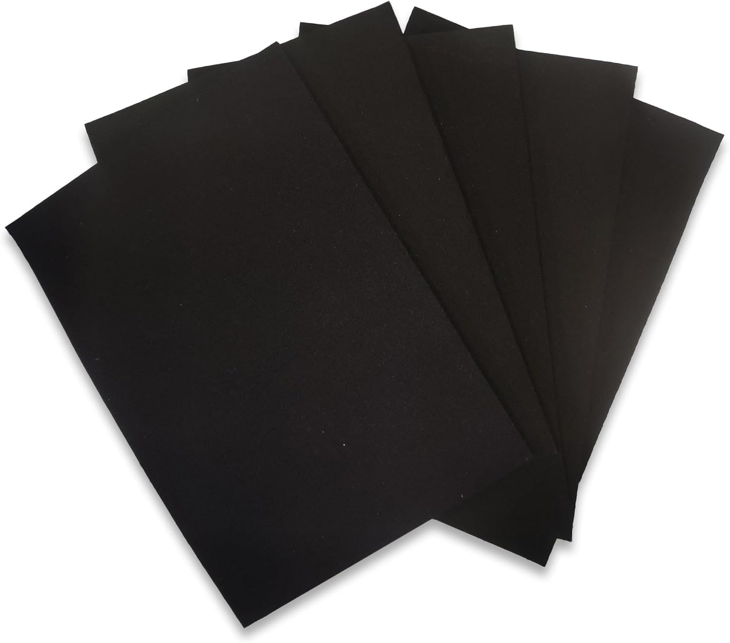 Neoprene Fabric Assortment Sample Patch Sheet Packs for Sewing Material Wetsuit Repair (5 Pack, 5mm Black)