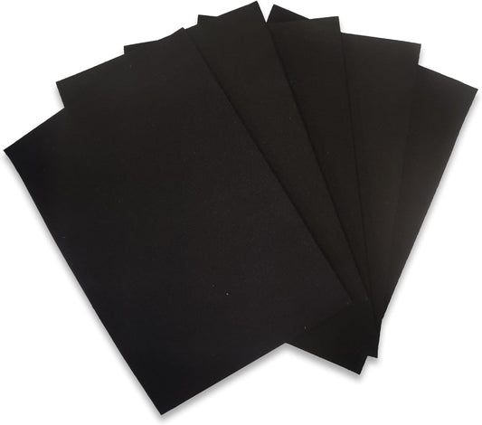 Neoprene Fabric Assortment Sample Patch Sheet Packs for Sewing Material Wetsuit Repair (5 Pack, 5mm Black)