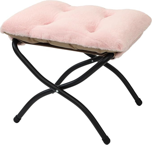 15" Folding Ottoman, Foldable Footrest Stool, Portable Small Foot Stool by MordchilHF
