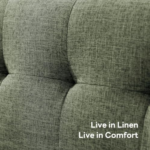 Kingfun 77.2" W Loveseat Sofa, Mid Century Modern Love Seat Couches - Image 5