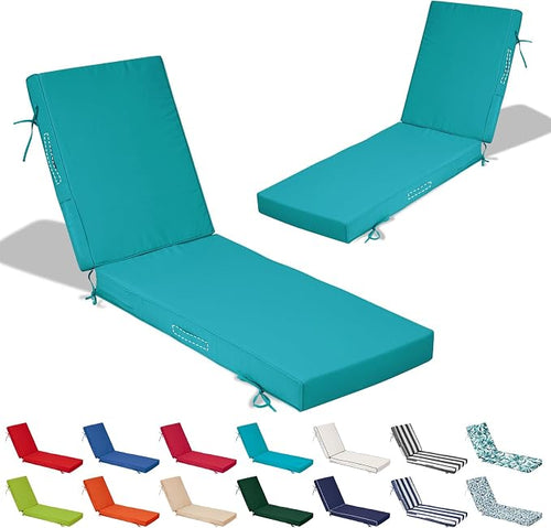 72x21x4in Lounge Cushions for Outdoor Furniture, Outdoor Lounge Chair Cushions by Odsiikly