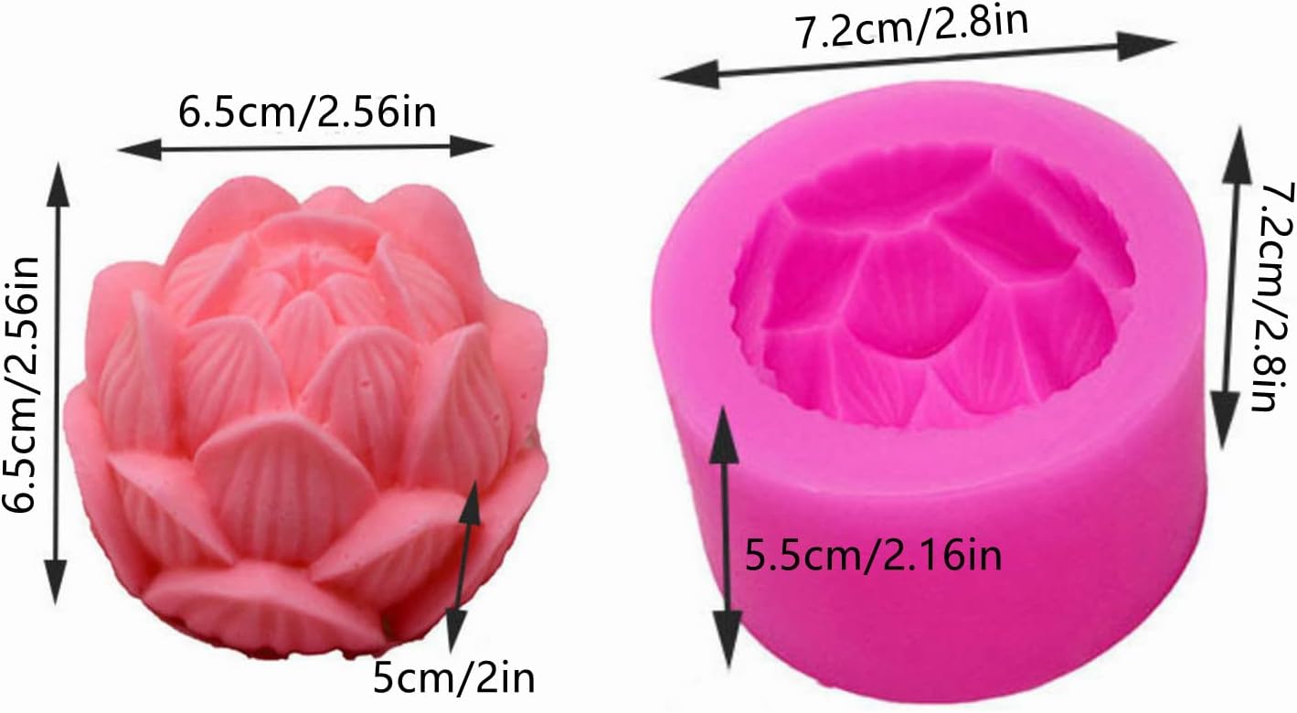 Lotus Flower Silicone Soap Mold Candle Mold Fondant Chocolate Cake Candy Mould Resin Clay Baking Pastry Tools