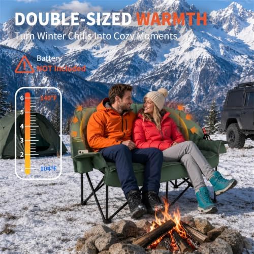 Heated Padded Double Camping Chair - Image 3