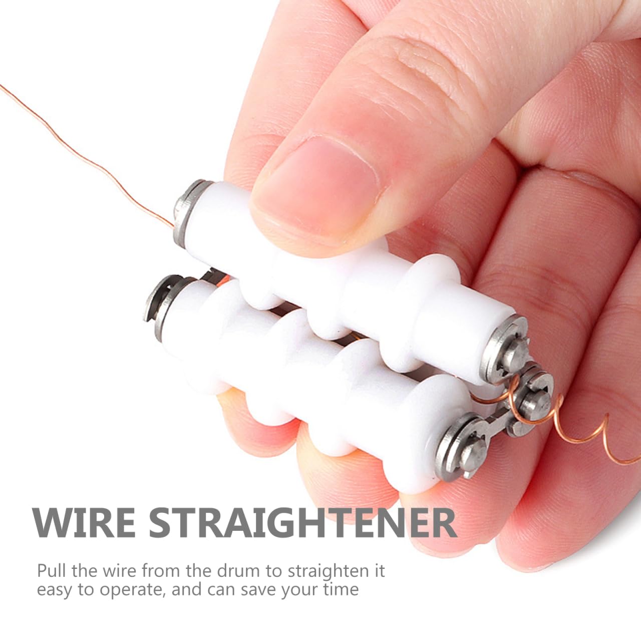 DOITOOL Nylon Wire Straightener for Jewelry Making, Jewelry Wire Straightener Tool Wrapping Tools for DIY Crafts Aluminum Craft Line Straightening, 3 Rollers