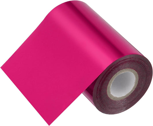 PATIKIL 4"x400Ft Hot Stamping Foil Paper, Heat Transfer Hot Stamping Paper Foil Roll for Leather DIY Logo Decor Craft Gift Package Scrapbook Card, Rose Red