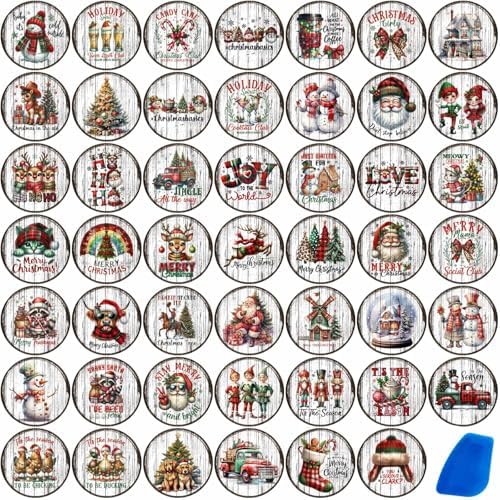 ZMRU 48 Sheets Vintage Christmas Rub On Transfers by ZMRU