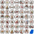 ZMRU 48 Sheets Vintage Christmas Rub On Transfers by ZMRU
