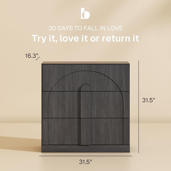 BELLEZE Set of 2 Bookcase with 3 Drawers, Modern Book Shelf with Wide Wooden - Image 2