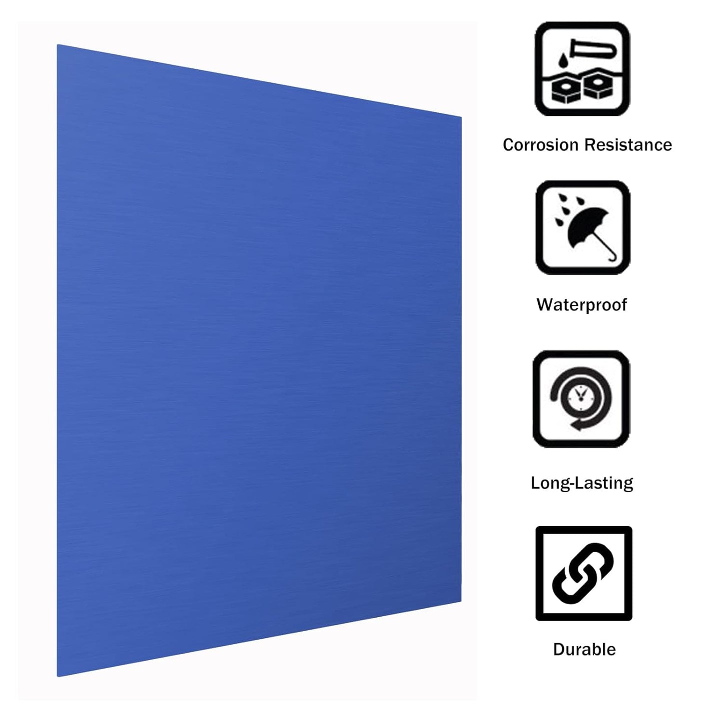 Anodized Aluminum Sheet Metal 12 x 12 x 1/32 Inch Blue Anodized Aluminum Metal Plates Engraving Blanks for Laser Engraving, 0.8MM Thin Decorative Aluminum Metal Sheets for Crafting, House Decoration