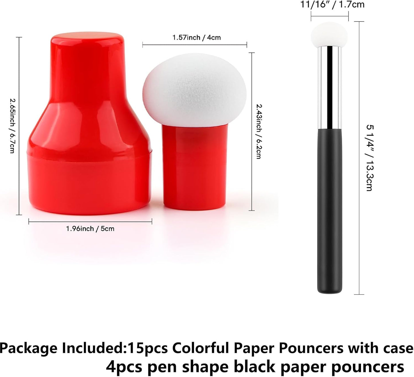 23PCS / Sets Ink Applicator with Storage Cases,Paper Pouncers for Direct Ink Application On Crafts Projects Easily,Inking Sponge for Stamp Ink Distressing, Blending Card Making Crafting Tools