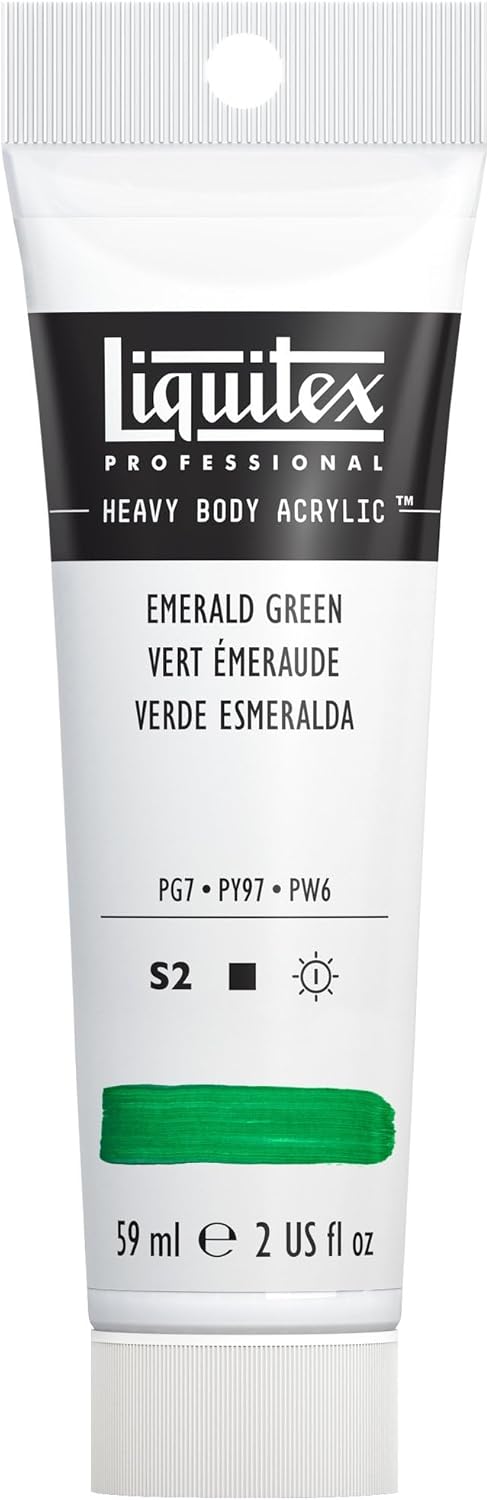 Liquitex Professional Heavy Body Acrylic Paint, 2-oz (59ml) Tube, Emerald Green