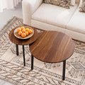 COSIEST Small Coffee Table Set of 2, Round Coffee Table by COSIEST