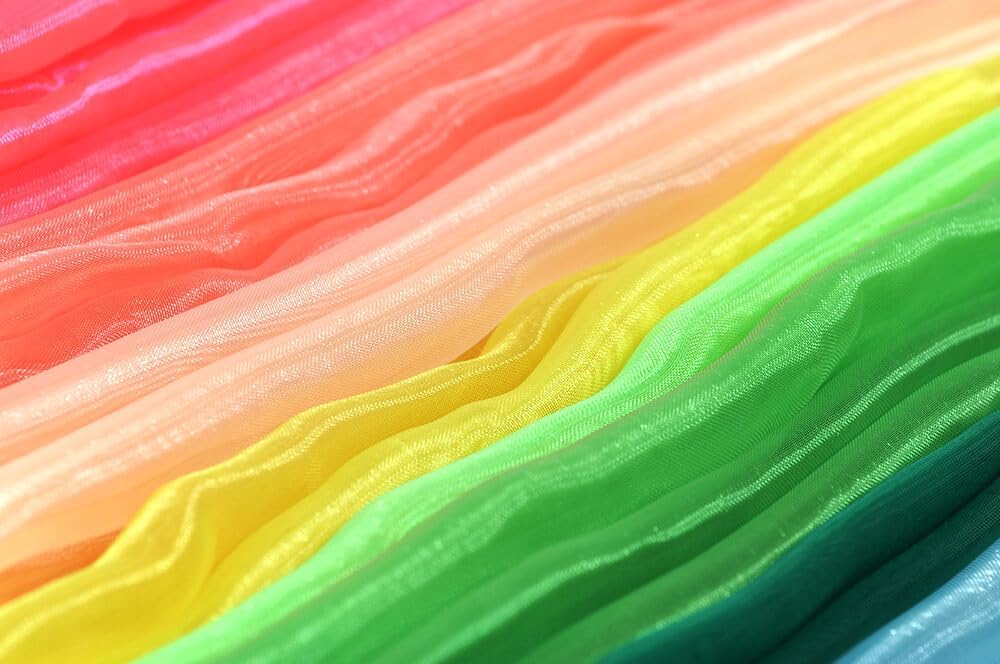 Organza Fabric 5 Yard Bridal Solid Sheer Organza Fabric Bolt for Wedding Dress, Fashion, Crafts, Decorations Silky Shiny Organza 44" - (5 Yard, Hot Pink)