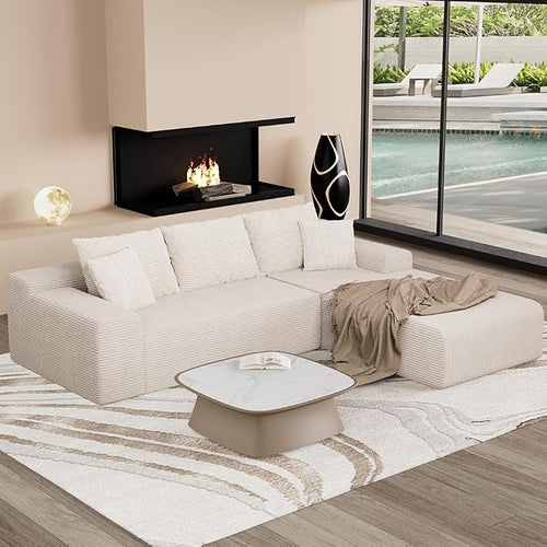 96" L Shaped Modular Sectional Sofa, Boneless Cloud Couch by Unknown