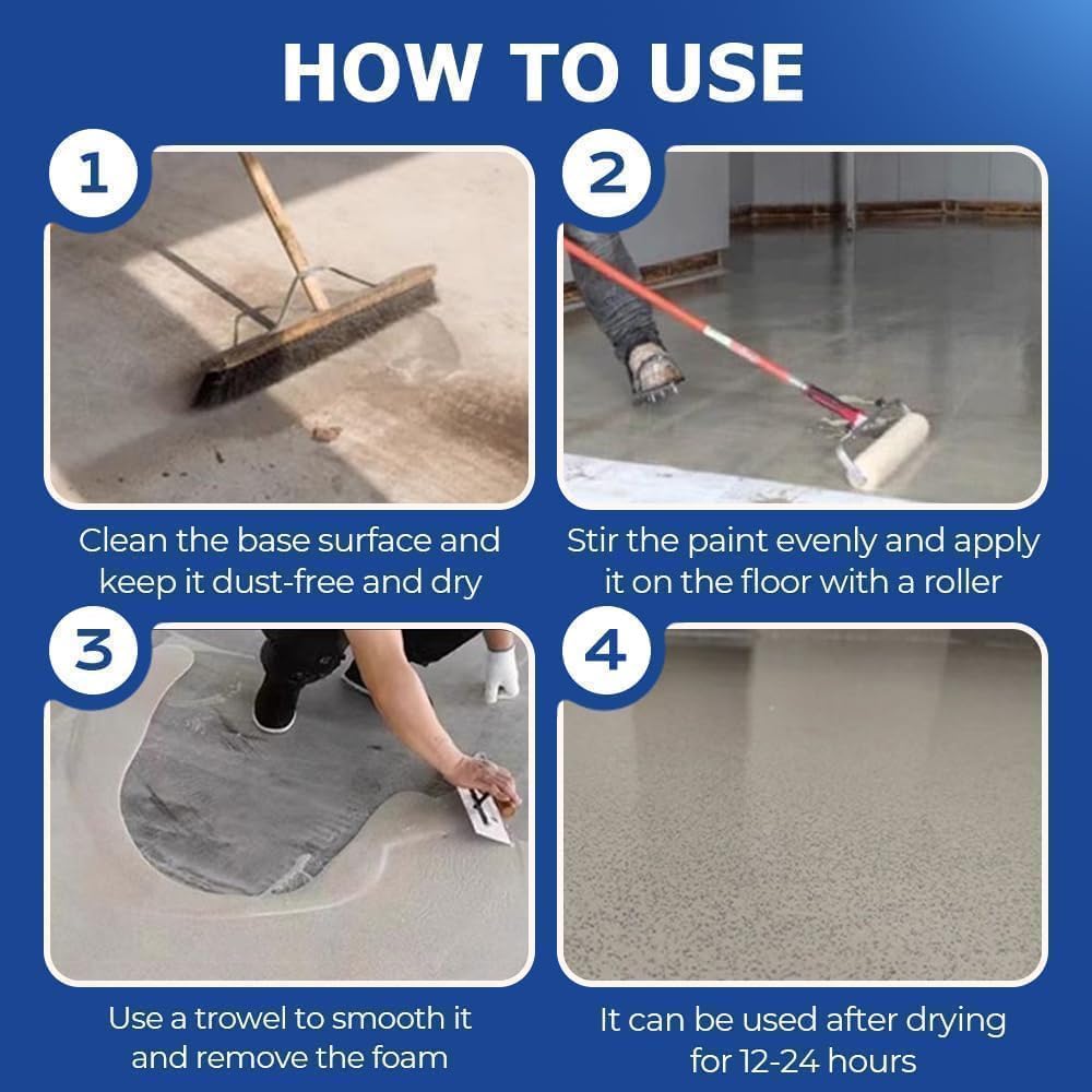 Epoxy Colored Sand Floor Paint, Epoxy Floor Paint for Concrete, High Gloss Marble Effect Coating, Waterproof Non-Slip Concrete Paints, Suitable for Indoor/Outdoor Use (Colorful,128 oz/4 kg)