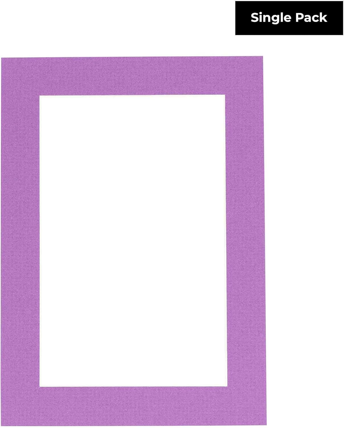 Poster Palooza 8.5x11 Mat Bevel Cut for 7x9 Photos - Acid Free Dark Purple Precut Matboard - For Pictures, Photos, Framing - 4-ply Thickness