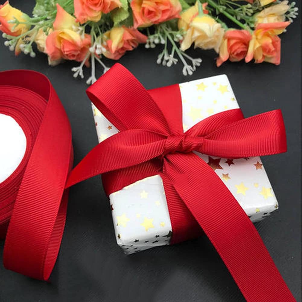 LIUYAXI 1-1/2" X 50 Yards Solid Red Grosgrain Ribbon, Perfect for Crafts, Wedding Decor, DIY Hair Accessories, Sewing, Gift Package Wrapping and More