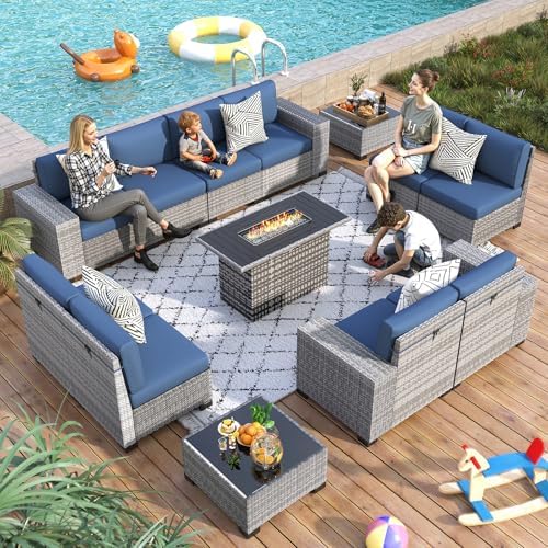 Patio Furniture Set with 44'' Fire Pit Table - Image 2