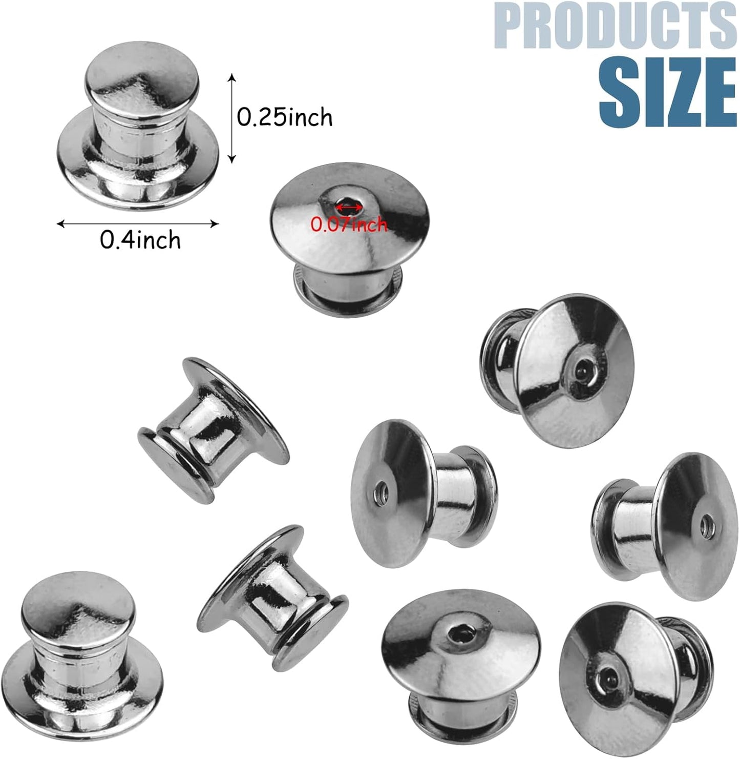 20 PCS Pin Backs, Pins for Backpacks, Pin Backs Locking, Pin Lock, Metal Pin Locks Back for Enamel Pins (20)