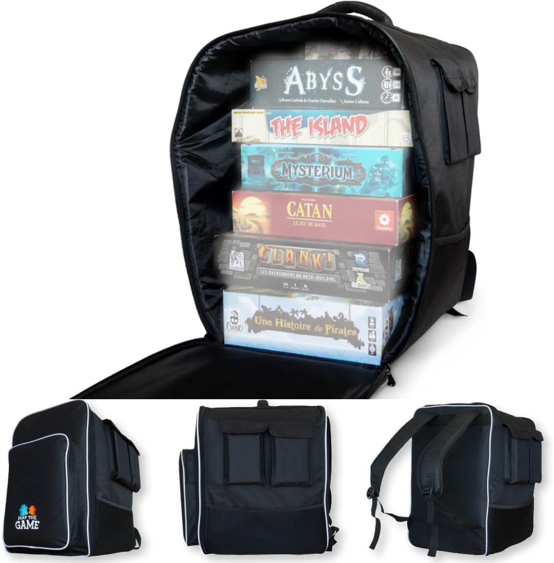 Board Game Bag: Ultimate Backpack, Travel Organizer, Storage & Carrying Case for Board and Tabletop Games