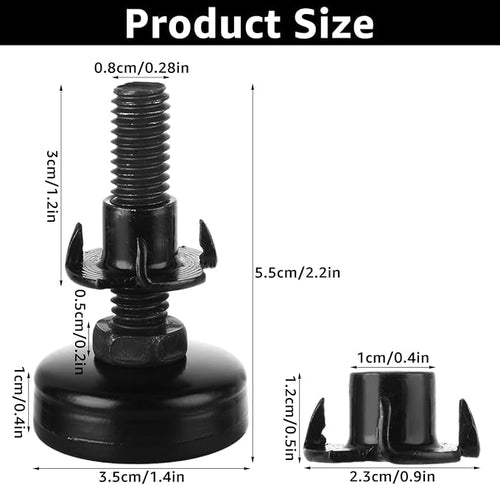 20Pack Adjustable Leveling Feet, 3/8”-16 Thread Heavy Duty Furniture Levelers - Image 2