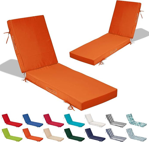 80x26x4in Lounge Cushions for Outdoor Furniture, Outdoor Lounge Chair Cushions by Odsiikly