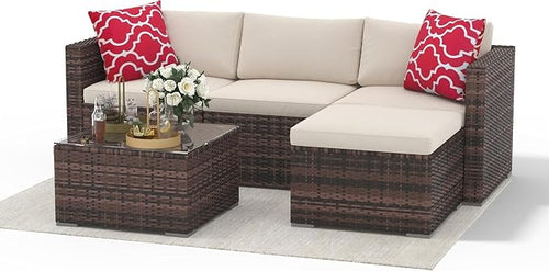 5-Piece Outdoor Sectional Sofa Set, Outdoor Patio Set Sectional Sofa, by Garvee