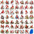 ZMRU 48 Sheets Vintage Christmas Rub On Transfers by ZMRU