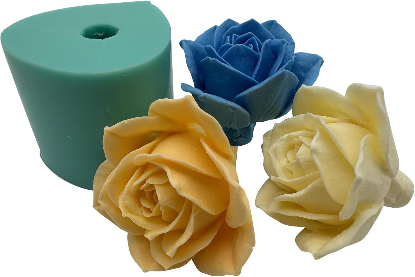 3D Rose Flower Silicone Mold for Epoxy Resin Craft Aroma Gypsum,Handcrafted Soap Candle Wax,Decorated Chocolate Cake Making