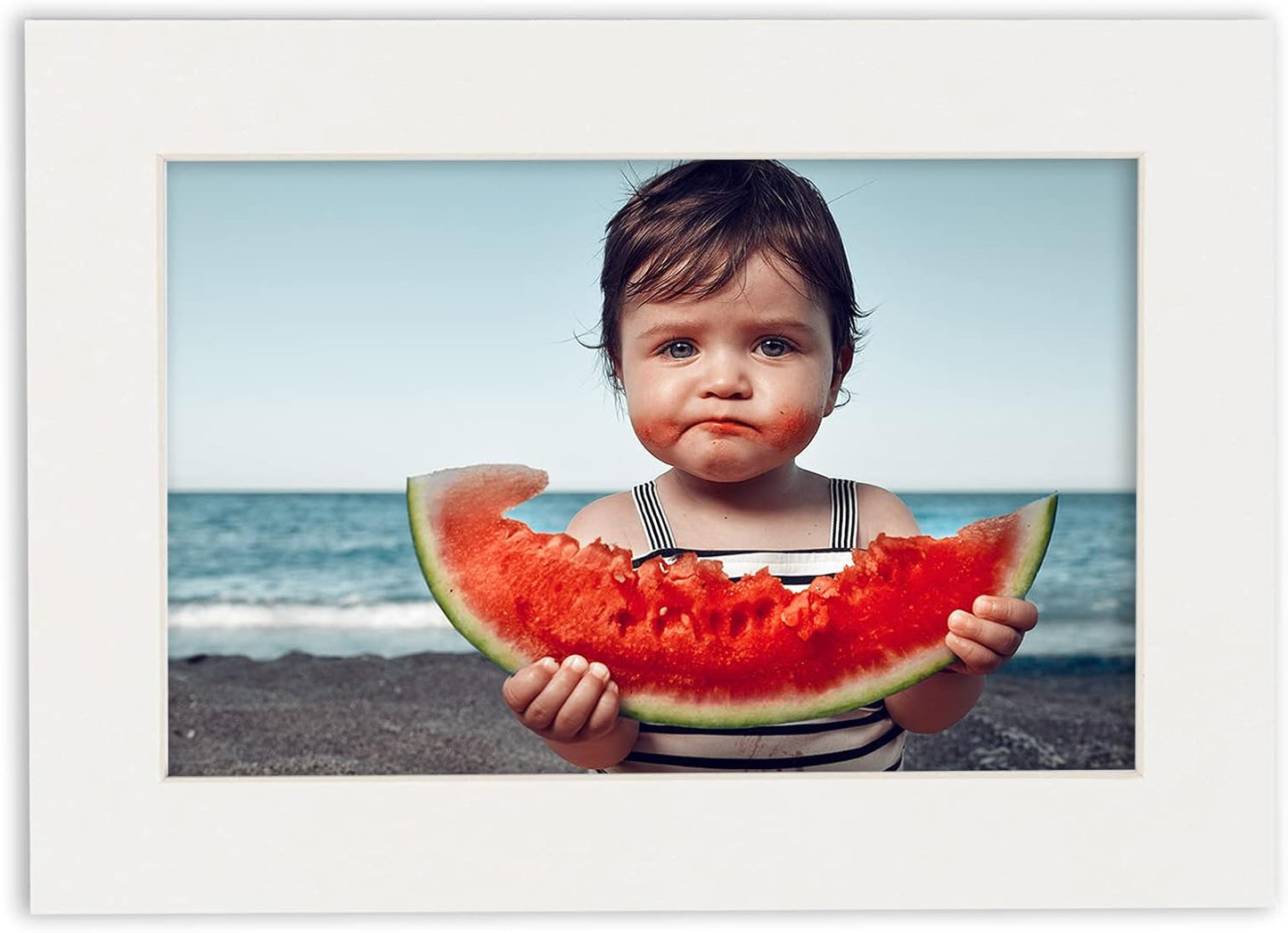 Poster Palooza 8.5x11 Mat Bevel Cut for 7x9 Photos - Acid Free Textured White Precut Matboard - For Pictures, Photos, Framing - 4-ply Thickness