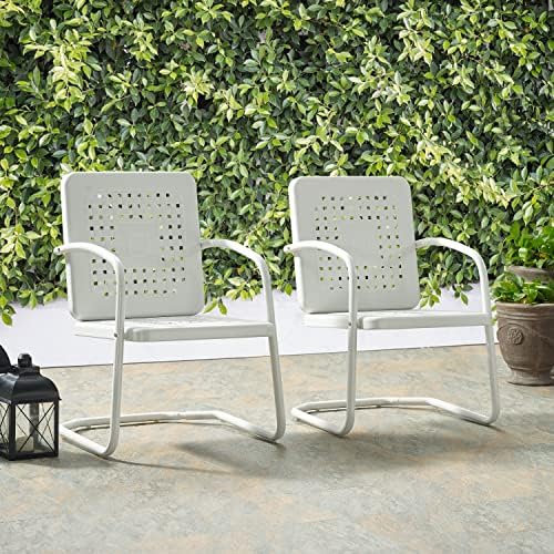 Crosley Furniture Bates 2-Piece Retro Metal Outdoor Patio Chair Set - Image 2
