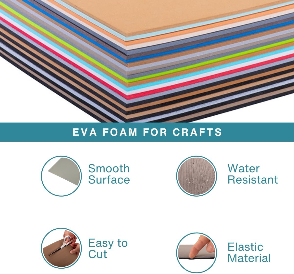 LotusFoam Large 3mm EVA Foam Sheet - 44"x 85" High Density Foam 130 kg/m3 for Cosplay, Costumes, Crafts, Flooring, Outdoor Use - 35 Colors (Dark Grey) - Dark Grey