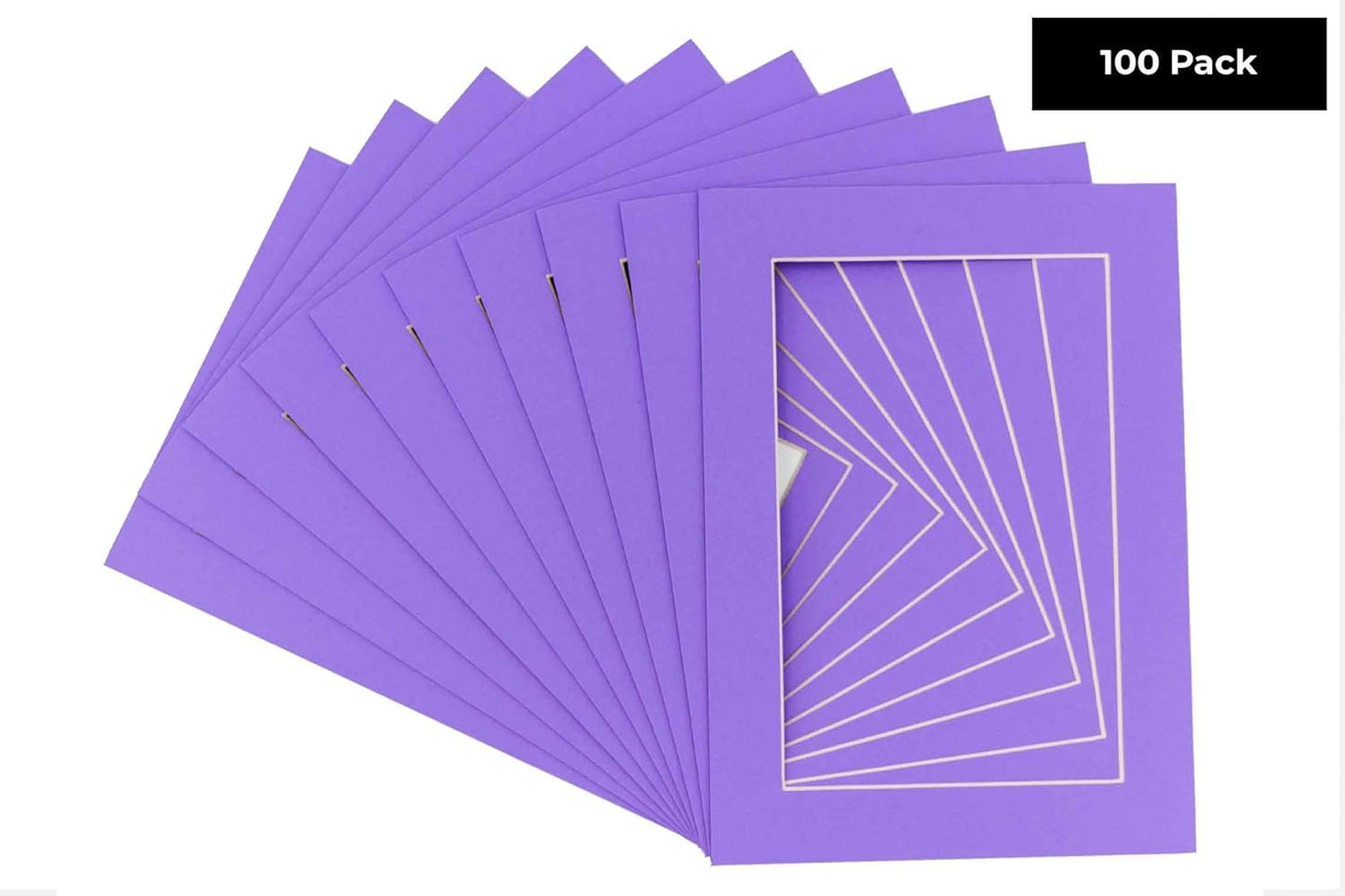 11x14 Mat for 8.5x11 Photo - Precut Light Purple Picture Matboard for Frames Measuring 11 x 14 Inches - Bevel Cut Matte to Display Art Measuring 8.5 x 11 Inches - Acid Free Pack of 100 MATS