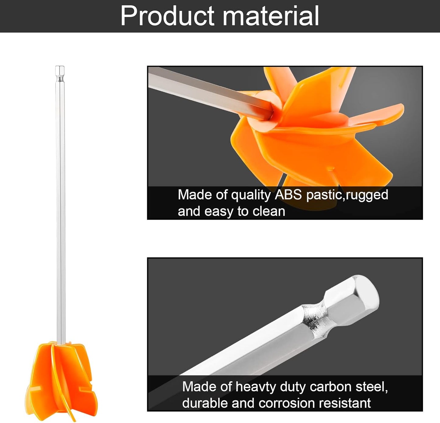 New Design Paint Mixer Drill Attachment with 1/4"Hex Shank Adapt to Quick Chuck Drill,Multipurpose Paint Stirrer for Liquids that Require Constant Stirring(Resin,Epoxy,Paint and etc.)